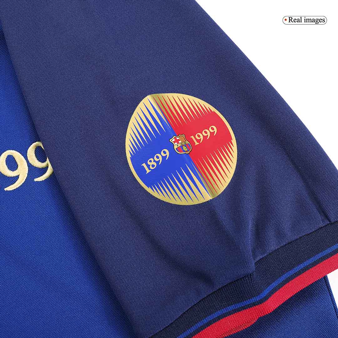 Retro KLUIVERT #9 1999/00 Barcelona Home Soccer Jersey - 100th Anniversary