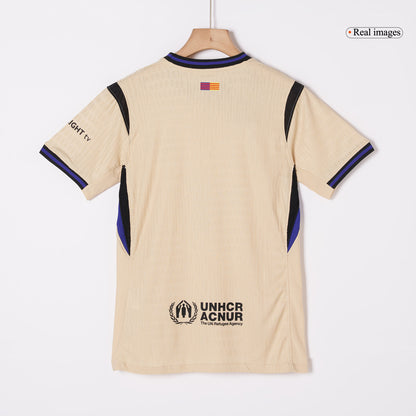 ROONY #19 Authentic Barcelona Away Soccer Jersey 2025/26 Yellow - UCL