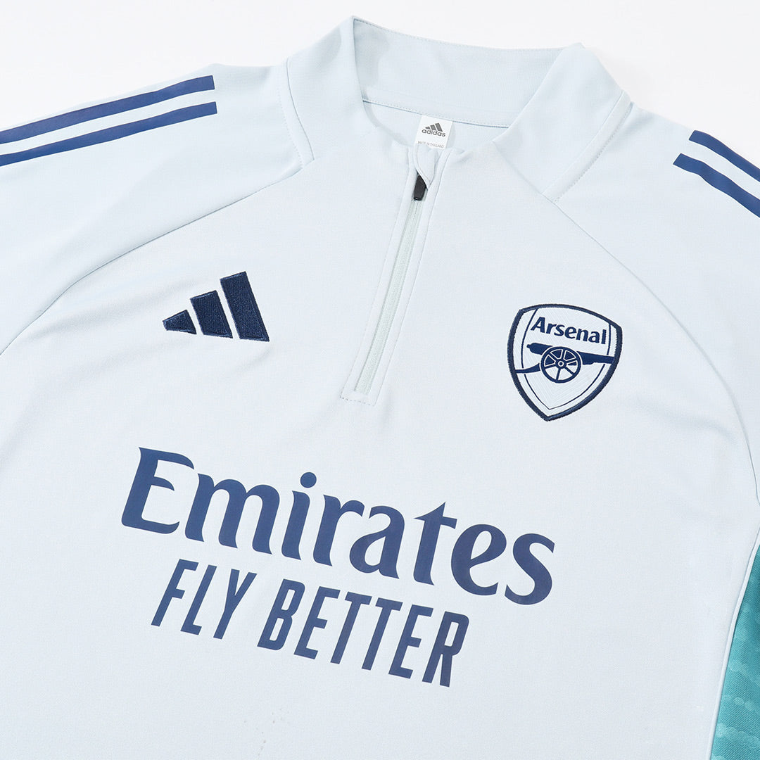 Arsenal Zipper Sweatshirt Kit(Top+Pants) 25/26 White