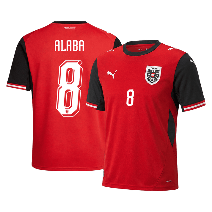 ALABA#8 Austria Home Football Shirt World Cup 2026 Red