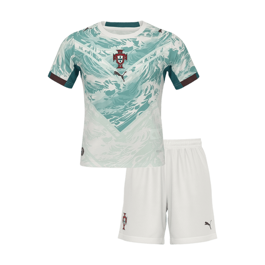 Kid's Portugal Away Soccer Jersey Kit(Jersey+Shorts) 2026