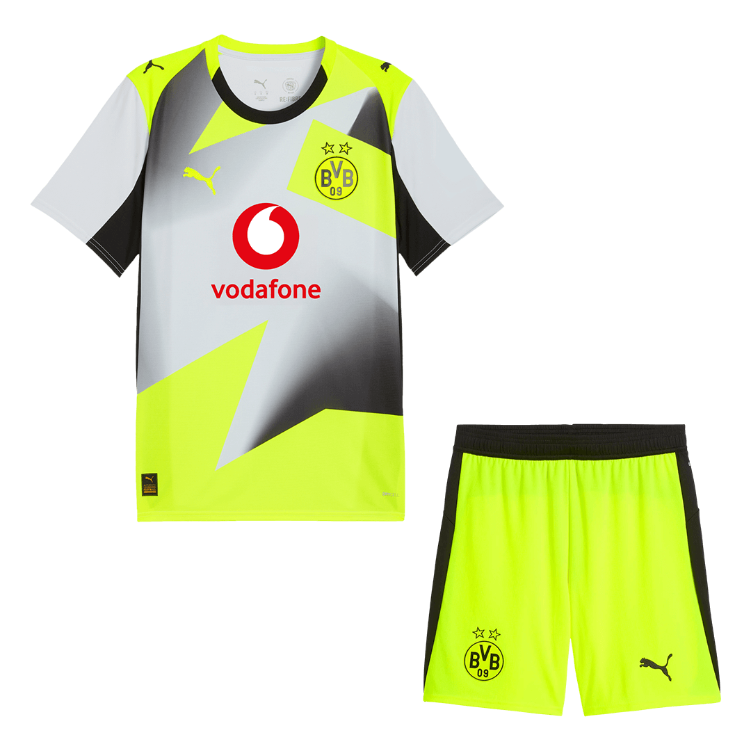 Borussia Dortmund Away Soccer Jersey Kit(Jersey+Shorts) 2025/26