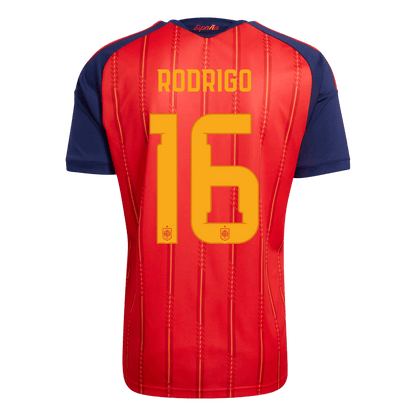RODRIGO #16 Spain Home Soccer Jersey World Cup 2026 Red