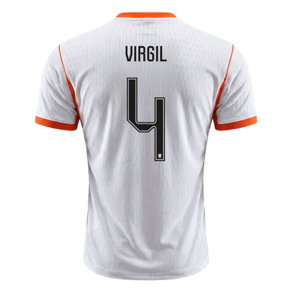 Authentic VIRGIL #4 Netherlands Away Soccer Jersey 2026