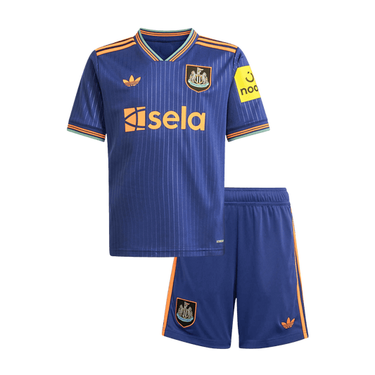 Kid's Newcastle United Third Away Soccer Jersey Kit(Jersey+Shorts) 2025/26 Navy