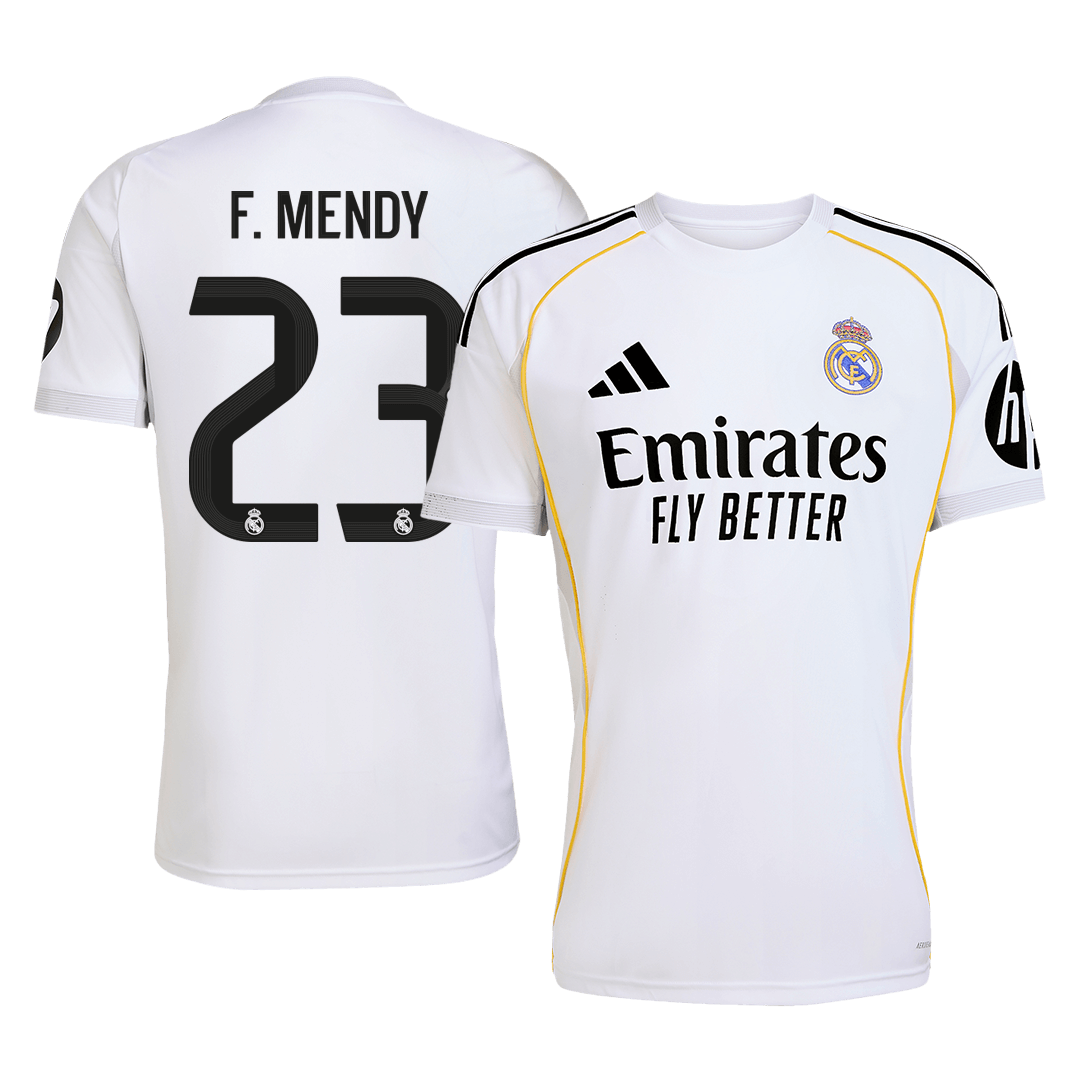 F.MENDY #23 Real Madrid Home Soccer Jersey 2025/26 White