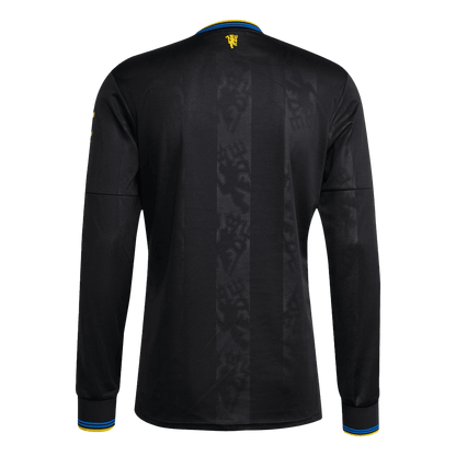 Manchester United Third Away Long Sleeve Soccer Jersey 2025/26 Black