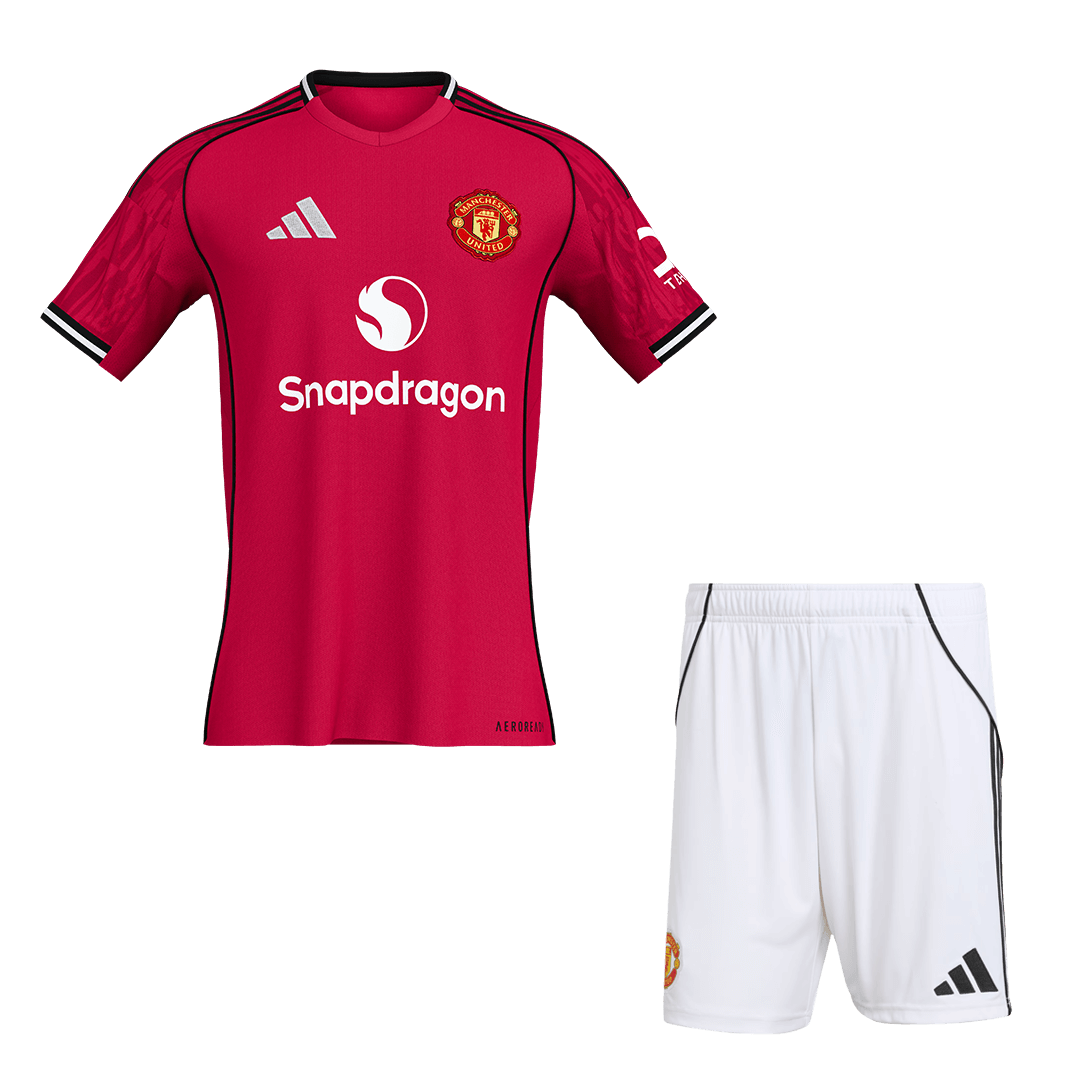 Manchester United Home Soccer Jersey Kit(Jersey+Shorts) 2025/26 Red