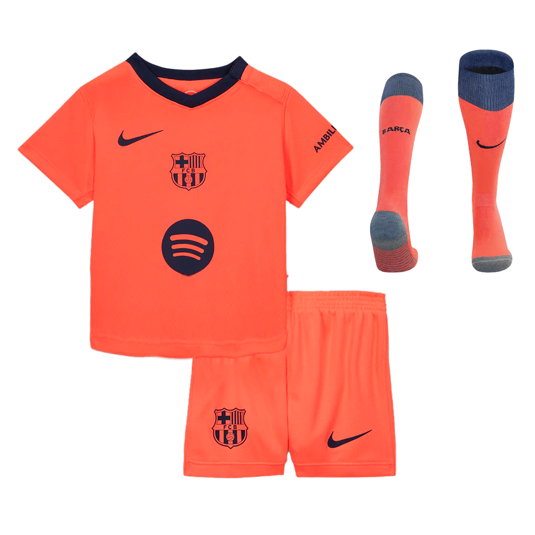 Kid's Barcelona Third Away Soccer Jersey Kit(Jersey+Shorts+Socks) 2025/26