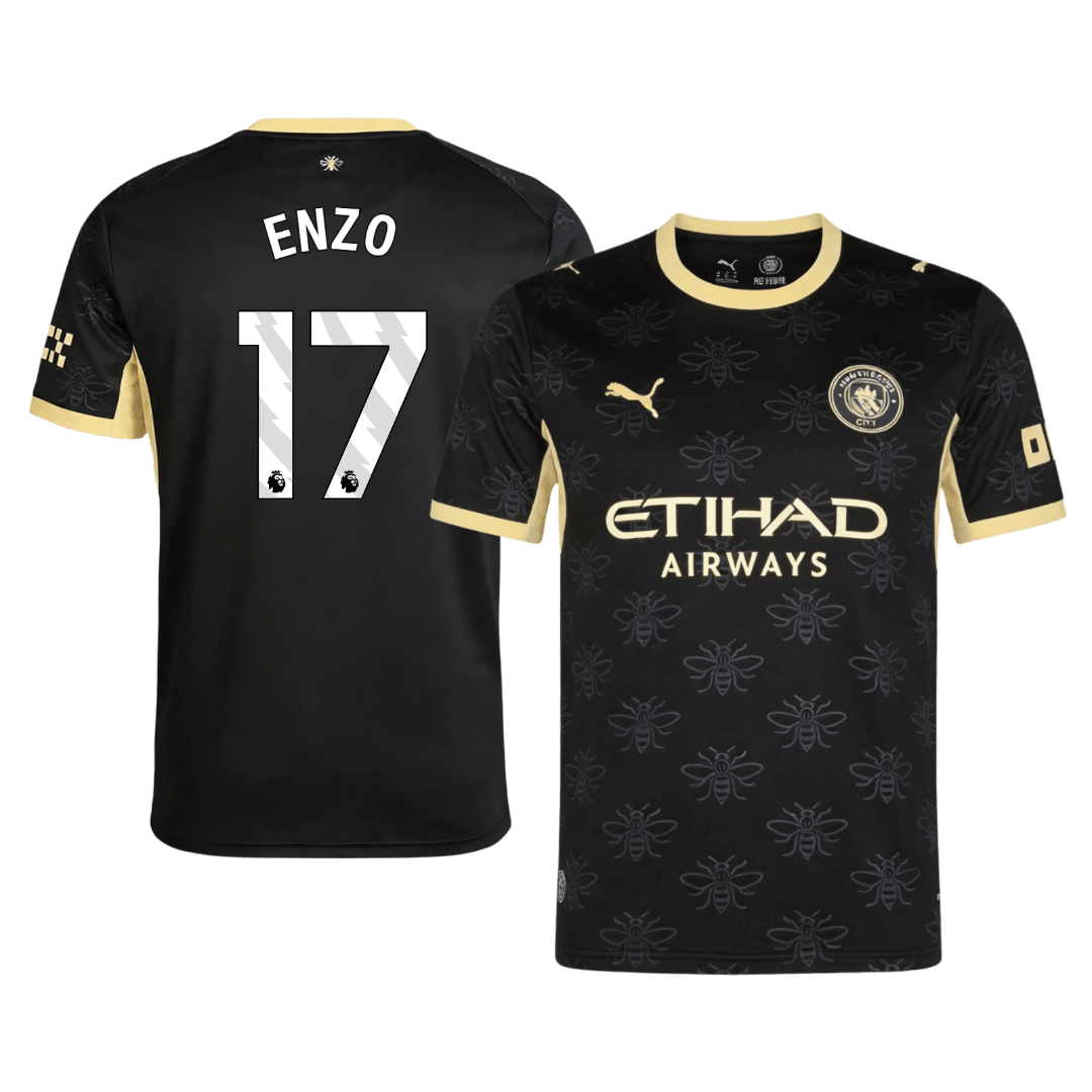 ENZO #17 Manchester City Away Soccer Jersey 2026/27 Black