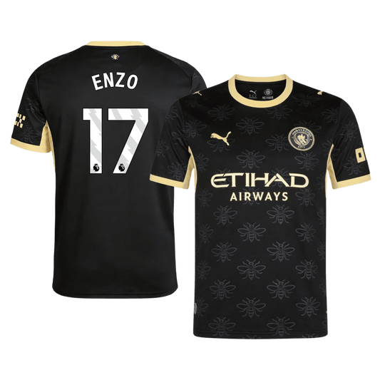 ENZO #17 Manchester City Away Soccer Jersey 2026/27 Black