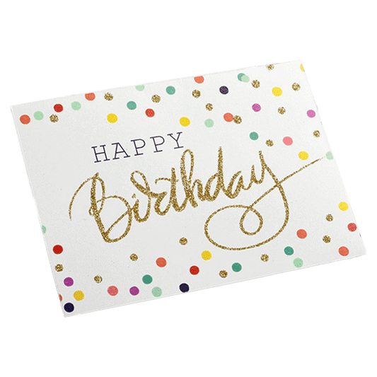 Custom Colored Dots Birthday Card White football shirt 2025/26