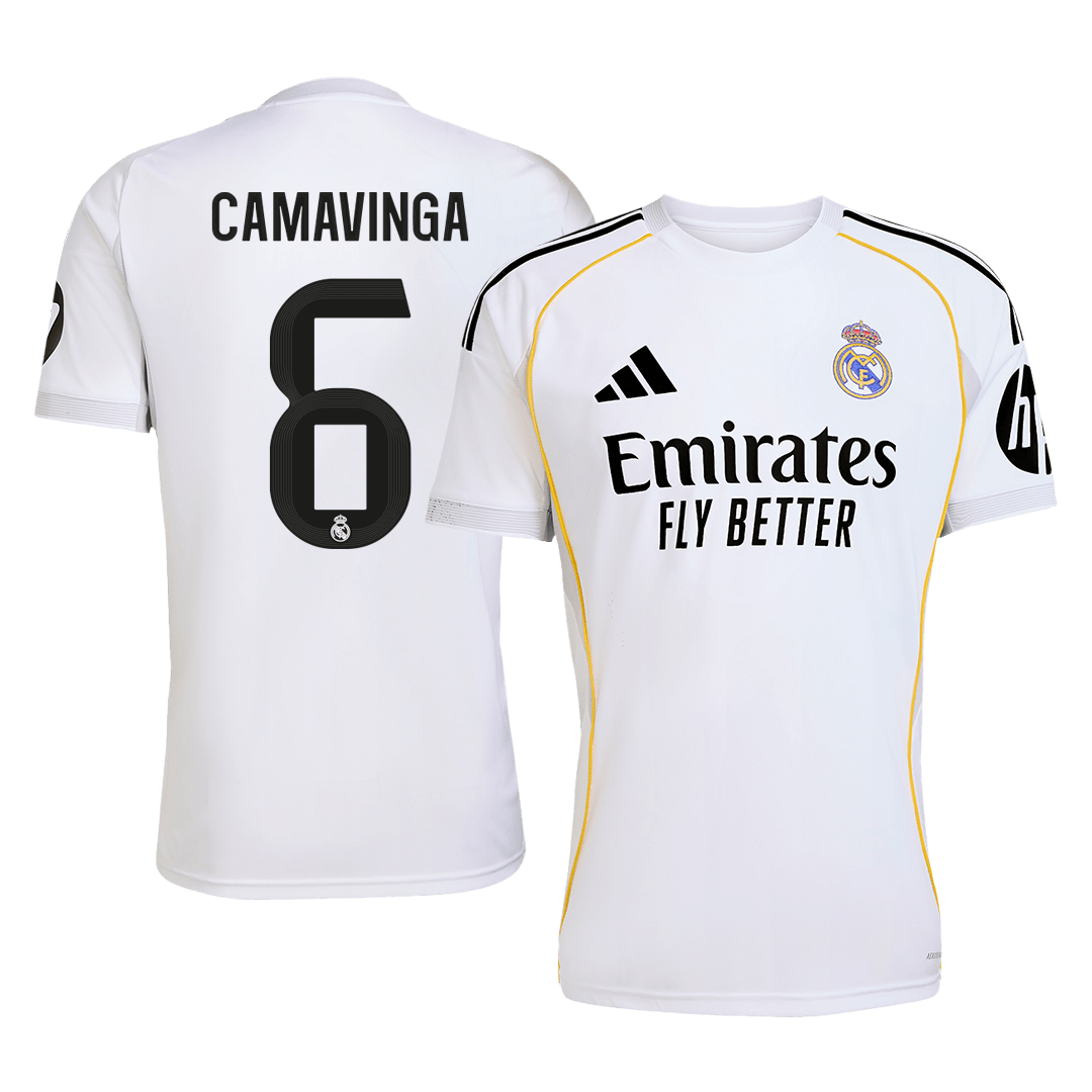 CAMAVINGA #6 Real Madrid Home Soccer Jersey 2025/26 White