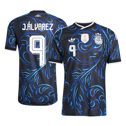 Authentic J. ÁLVAREZ #9 Argentina Away Soccer Jersey 2026