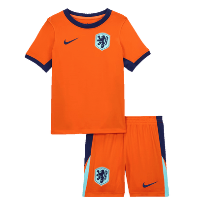 Kid's Netherlands Home Soccer Jersey Kit(Jersey+Shorts) Euro 2024
