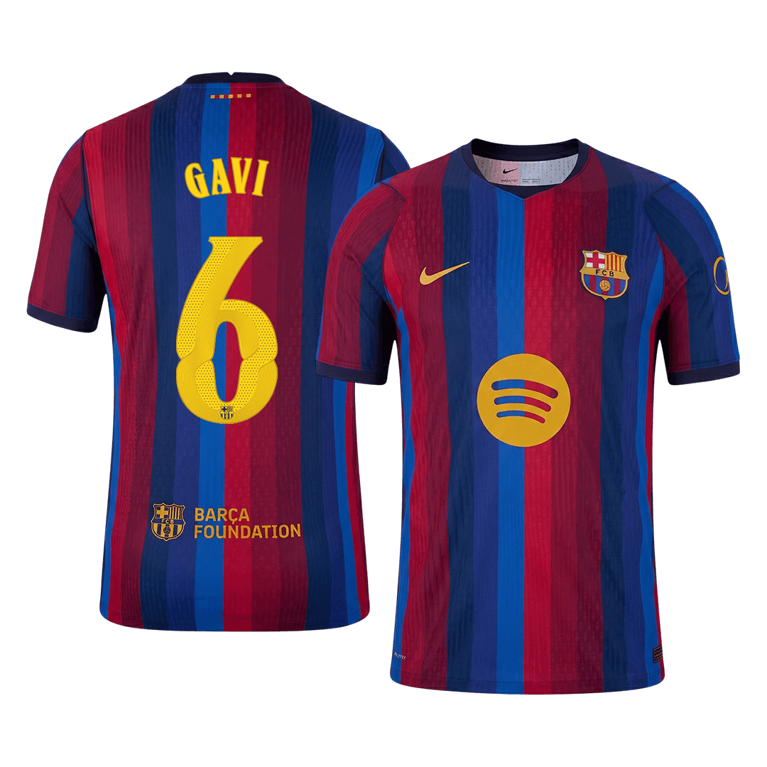 Authentic GAVI #6 Barcelona Home Soccer Jersey 2026/27