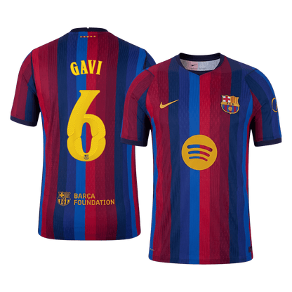 Authentic GAVI #6 Barcelona Home Soccer Jersey 2026/27