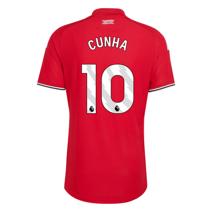 Authentic CUNHA #10 Manchester United Home Soccer Jersey 2026/27