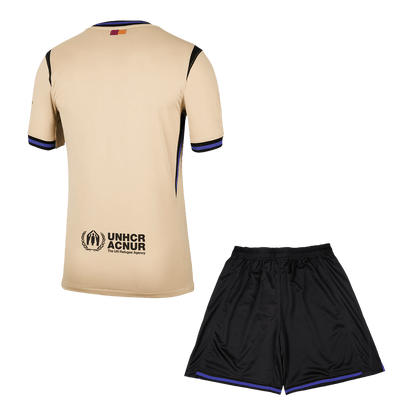Barcelona Away Soccer Jersey Kit(Jersey+Shorts) 2025/26 Yellow&Black