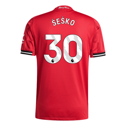 ŠEŠKO #30 Authentic Manchester United Home Soccer Jersey 2025/26 Red