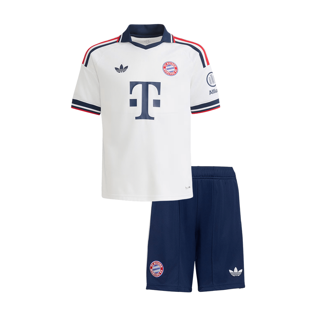 Kids Bayern Munich Away Soccer Jersey Kit (Jersey+Shorts) 2026/27 White