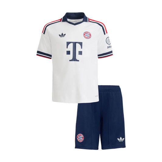 Kids Bayern Munich Away Soccer Jersey Kit (Jersey+Shorts) 2026/27 White
