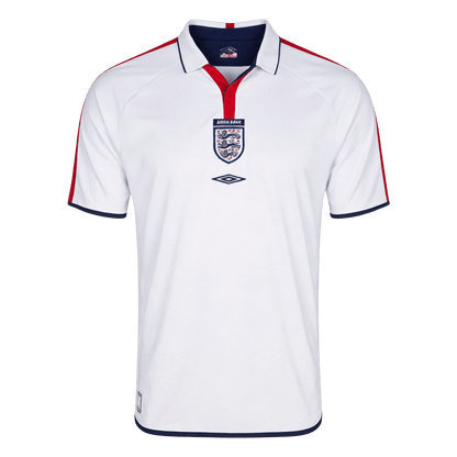 Men Retro Fan Version 2004 England Home Soccer Jersey White
