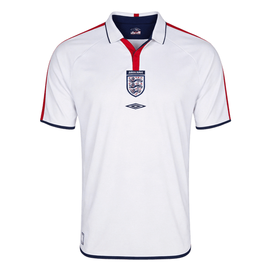 Men Retro Fan Version 2004 England Home Soccer Jersey White