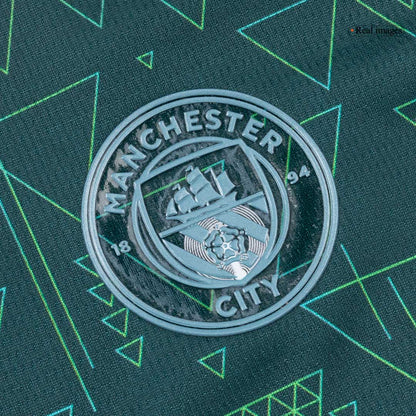 Kid's Manchester City Fourth Soccer Jersey Kit(Jersey+Shorts) 25/26 Green