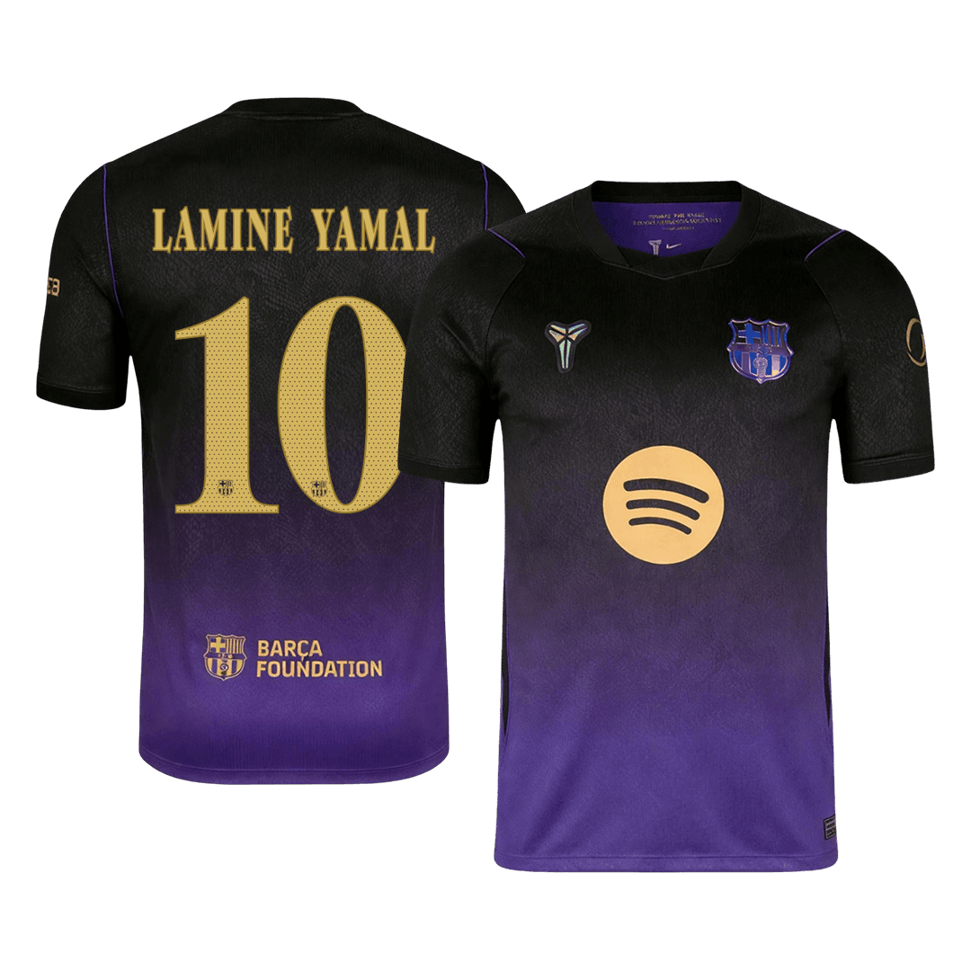 LAMINE YAMAL #10 Barcelona x Kobe Bryant Away Soccer Jersey 2026/27 Black/Purple- UCL