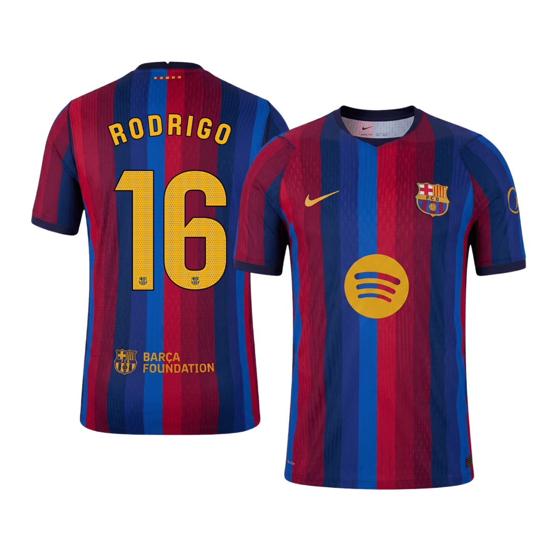 Authentic RODRIGO #16 Barcelona Home Soccer Jersey 2026/27