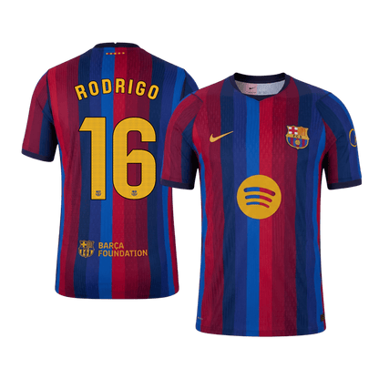 Authentic RODRIGO #16 Barcelona Home Soccer Jersey 2026/27