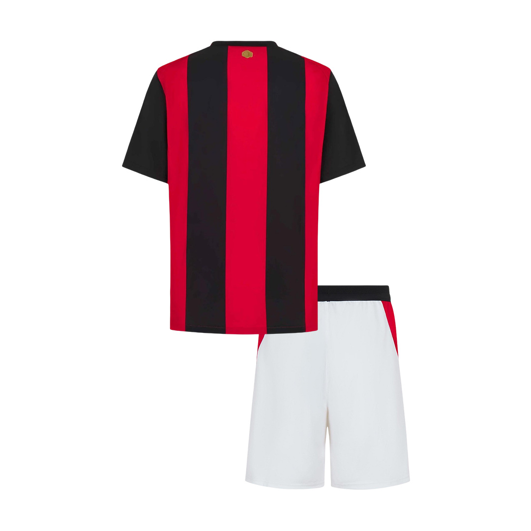 Kids AC Milan Home Soccer Jersey Kit (Jersey+Shorts) 2026/27 Red&Black