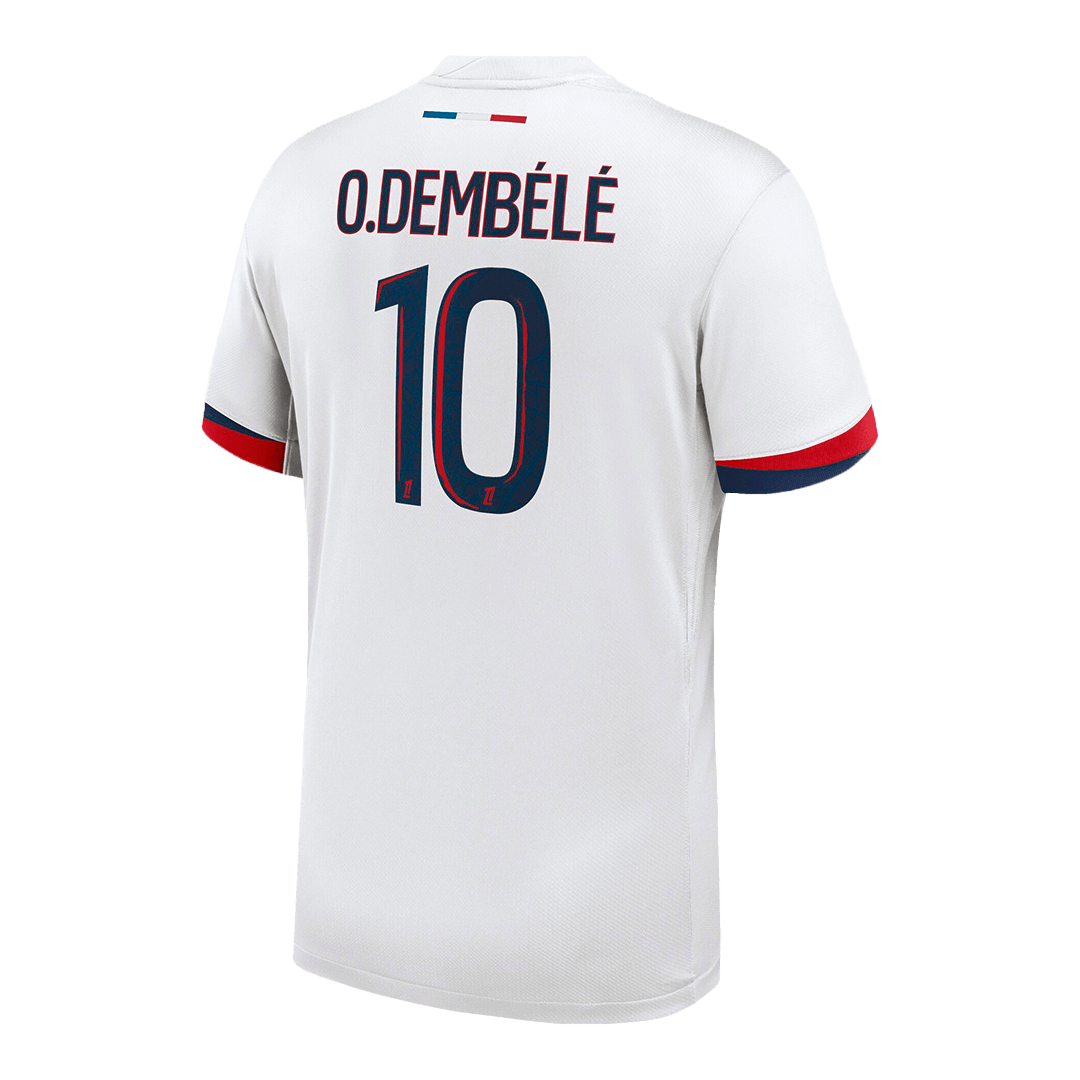 O.DEMBÉLÉ #10 PSG Away Soccer Jersey 2024/25 White