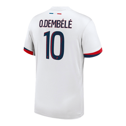 O.DEMBÉLÉ #10 PSG Away Soccer Jersey 2024/25 White