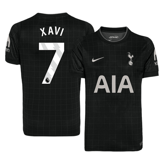 XAVI #7 Tottenham Hotspur Away Soccer Jersey 2025/26 Black