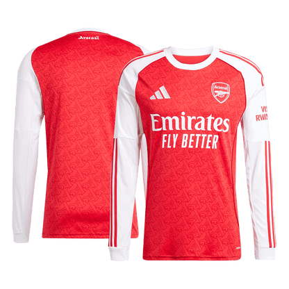 Arsenal Home Long Sleeve Soccer Jersey 2025/26 Red