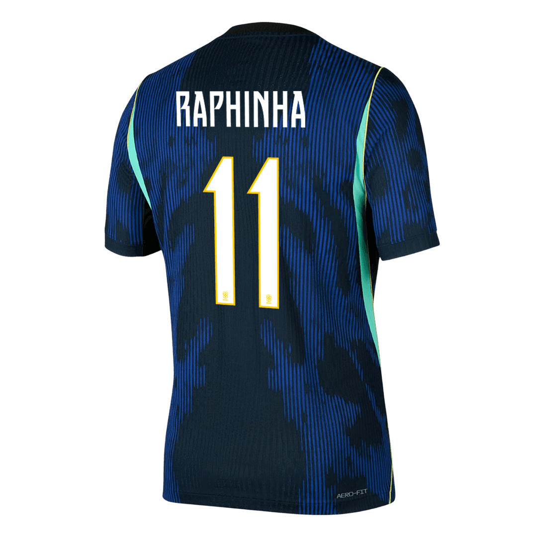 Authentic RAPHINHA #11 Brazil Away Soccer Jersey 2026