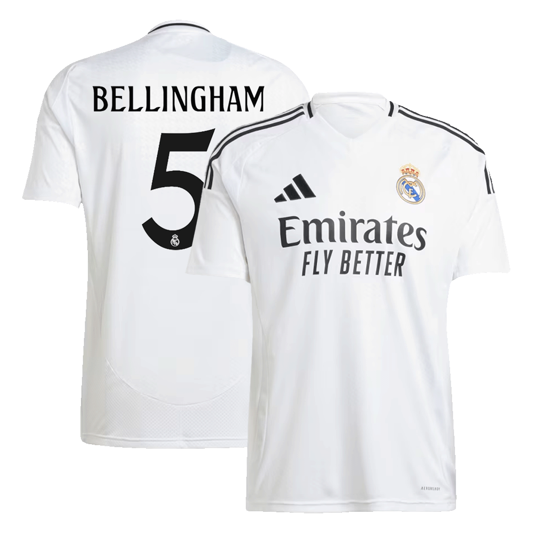 Real Madrid football shirt BELLINGHAM #5 Home 2024/25