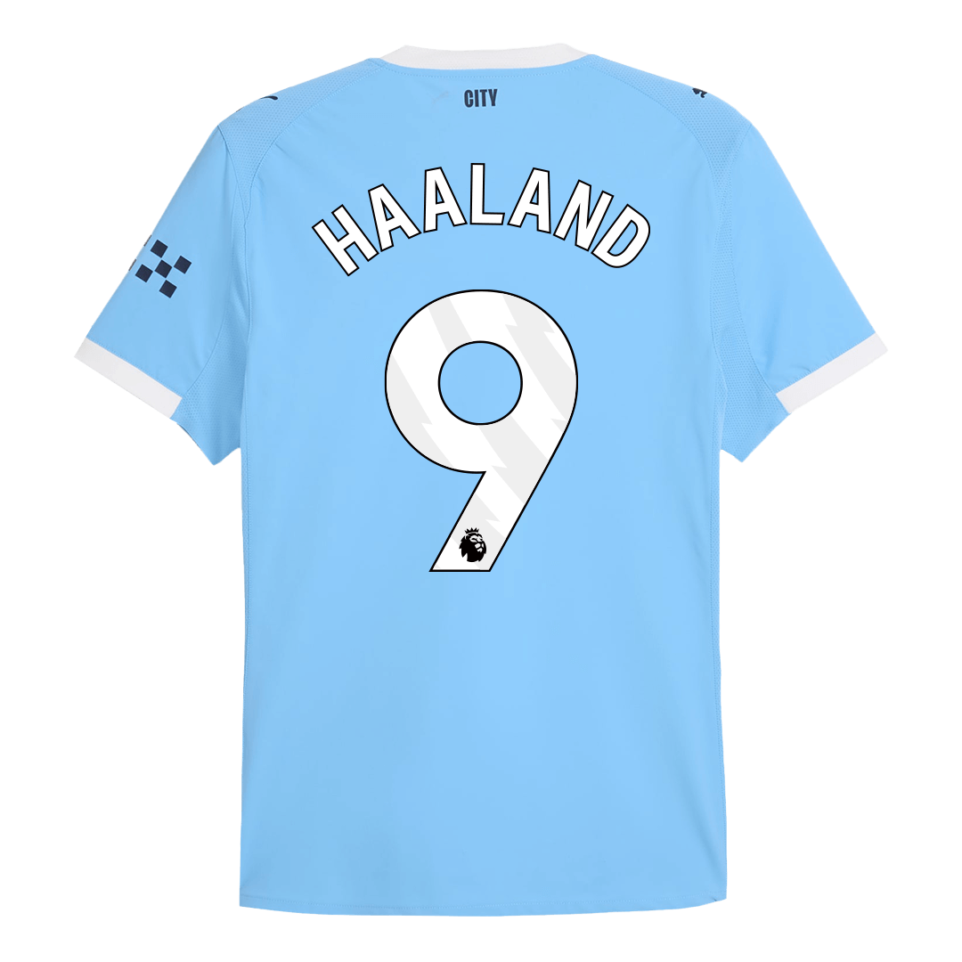 Authentic HAALAND #9 Manchester City Home Soccer Jersey 2025/26 Blue