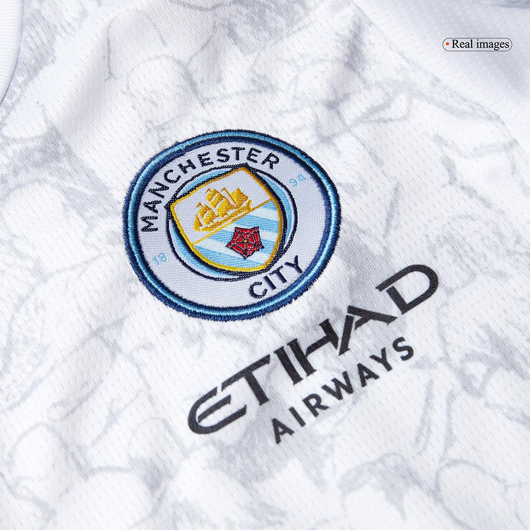 Kid's Manchester City KidSuper Soccer Jersey Kit(Jersey+Shorts) 2025/26 White - Club World Cup
