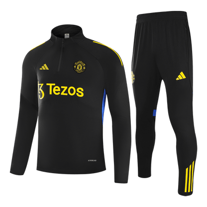 Manchester United Zipper Sweatshirt Kit(Top+Pants) 25/26 Black