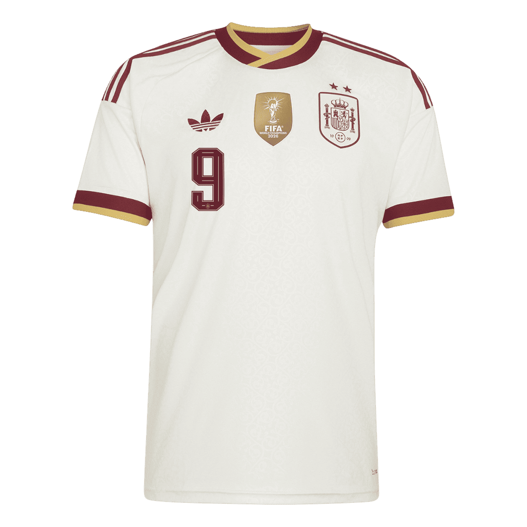 GAVI #9 Spain Champion Edition Away Soccer Jersey World Cup 2026 White
