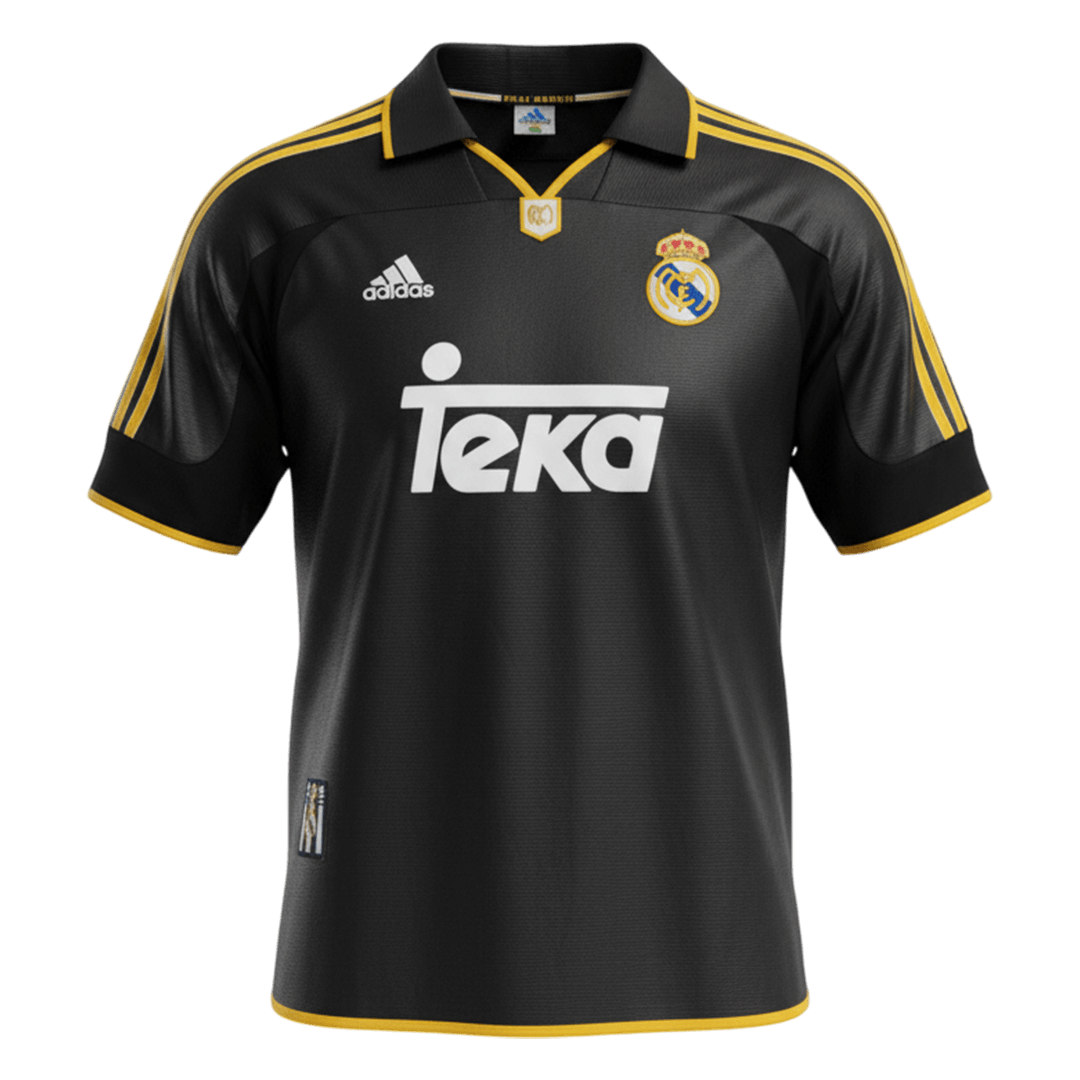 Retro 99/01 Real Madrid Away Soccer Jersey Black
