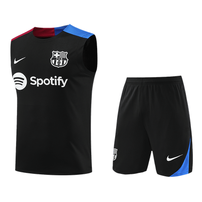 Barcelona Pre-Match Soccer Jersey Vest Kit(Jersey+Shorts) 2024/25