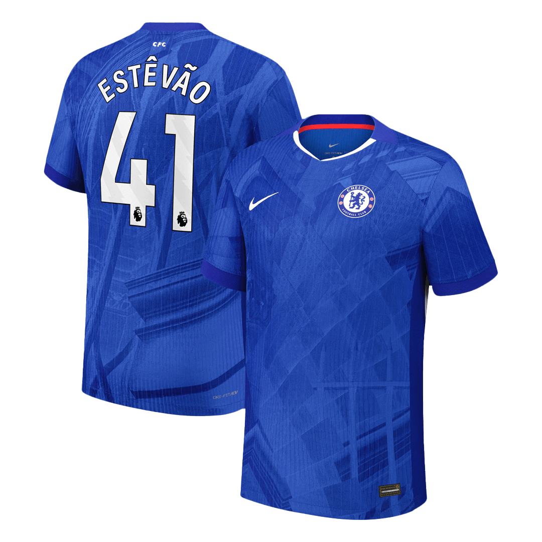 Authentic ESTÊVÃO #41 Chelsea Home Soccer Jersey 2025/26