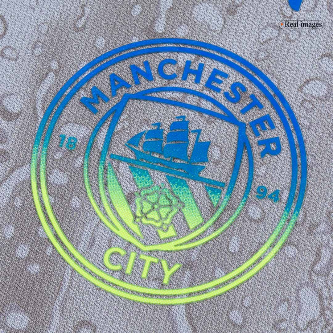 Manchester City Third Away Soccer Jersey Kit(Jersey+Shorts) 25/26 Gray
