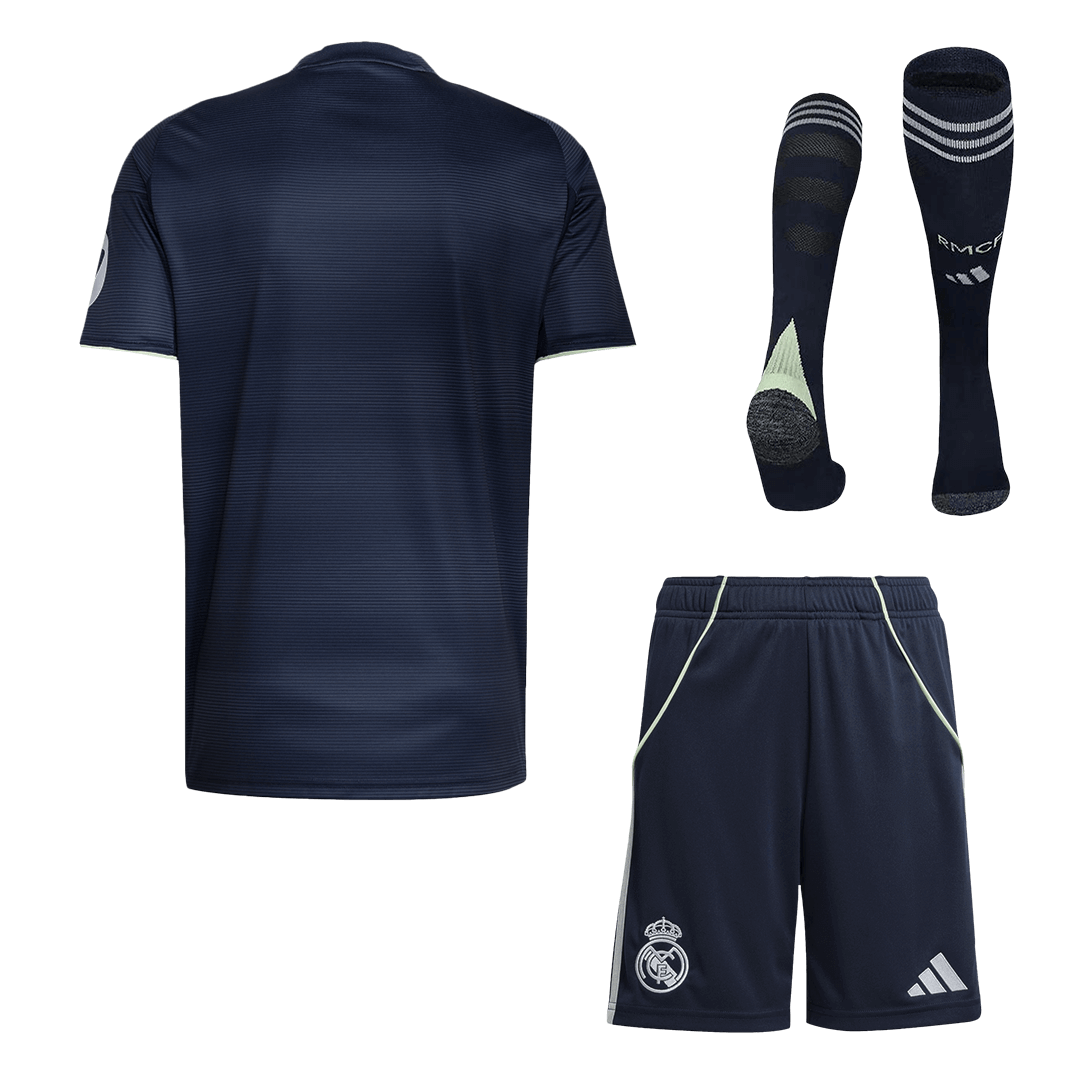 Real Madrid Away Soccer Jersey Kit(Jersey+Shorts+Socks) 2025/26 Navy