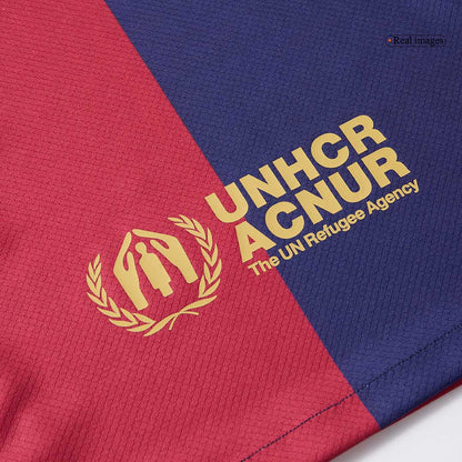 Kid's Barcelona Home Soccer Jersey Kit(Jersey+Shorts) 2024/25 Red&Blue