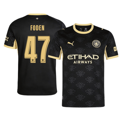 FODEN #47 Manchester City Away Soccer Jersey 2026/27 Black - UCL